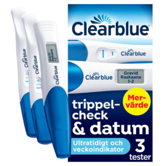 Clearblue Graviditetstest Trippelcheck + Datum  - Kombo - 3-pack